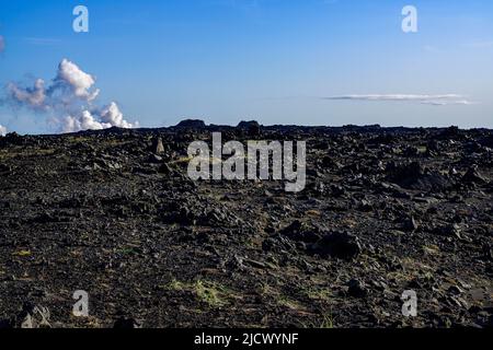 Fire n`Ice - Island live erlebt ! Eindrücke meiner Inselreise im August 2019.Hier das Hochtemperaturgebiet Gunnuhver auf der Halbinsel Reykjanes. Stockfoto